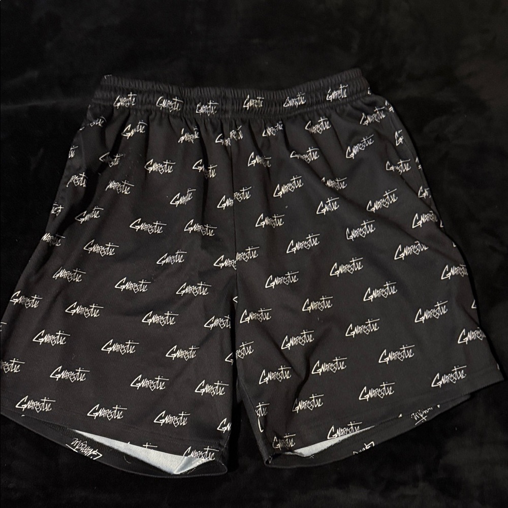 Camo Black Men's Athletic Shorts